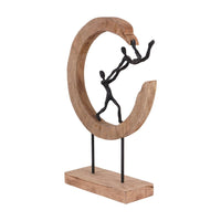 Libra Interiors Playful People Sculpture on Wooden Stand