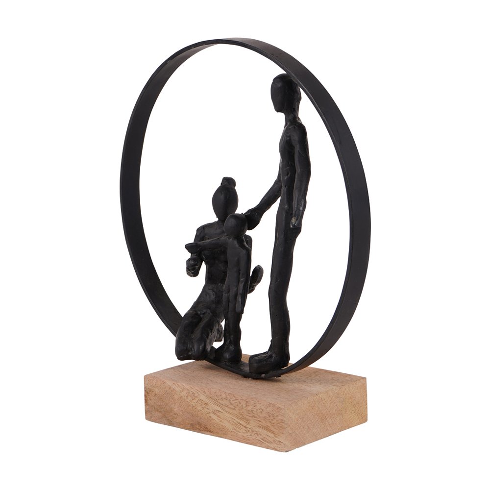 Libra Interiors Family Bond Sculpture on Wooden Stand