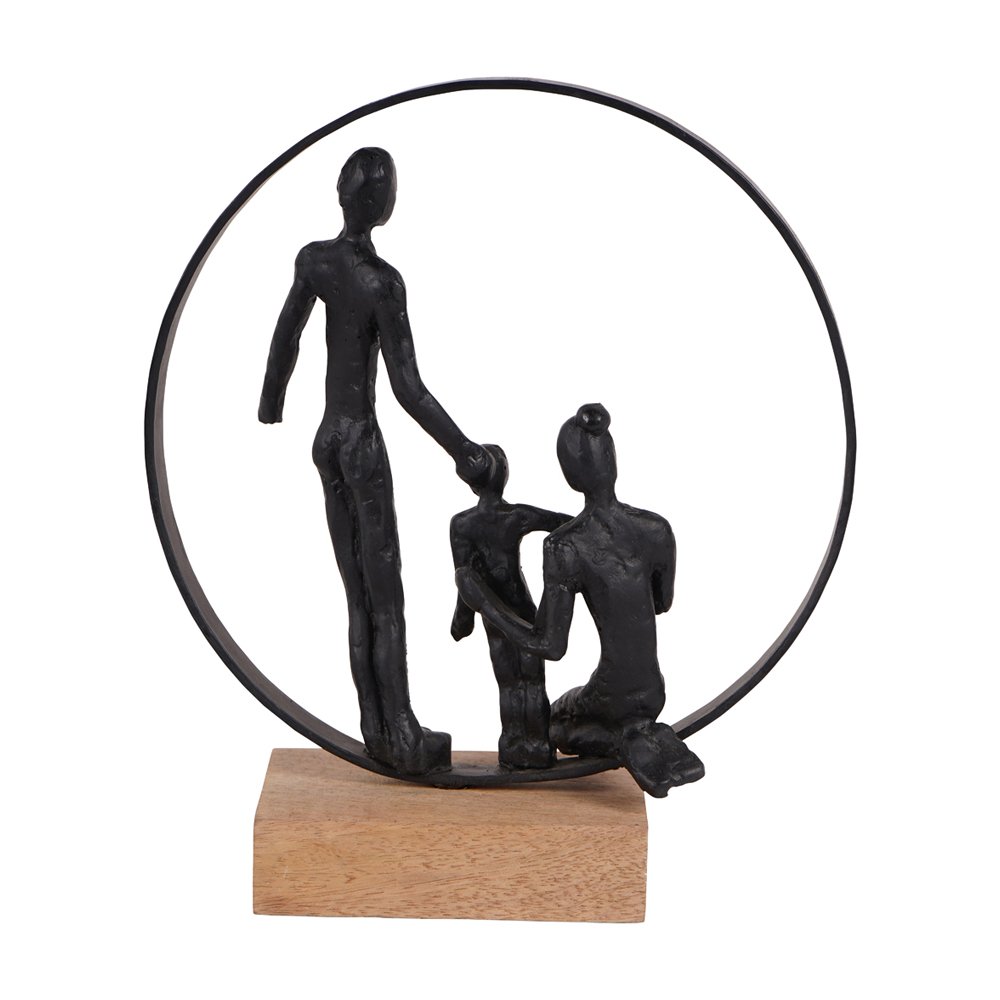 Libra Interiors Family Bond Sculpture on Wooden Stand