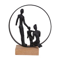 Libra Interiors Family Bond Sculpture on Wooden Stand