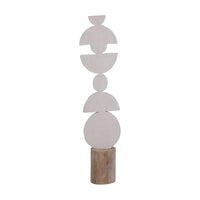 Libra Interiors Totem Sculpture on Stand White Large