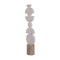 Libra Interiors Totem Sculpture on Stand White Large