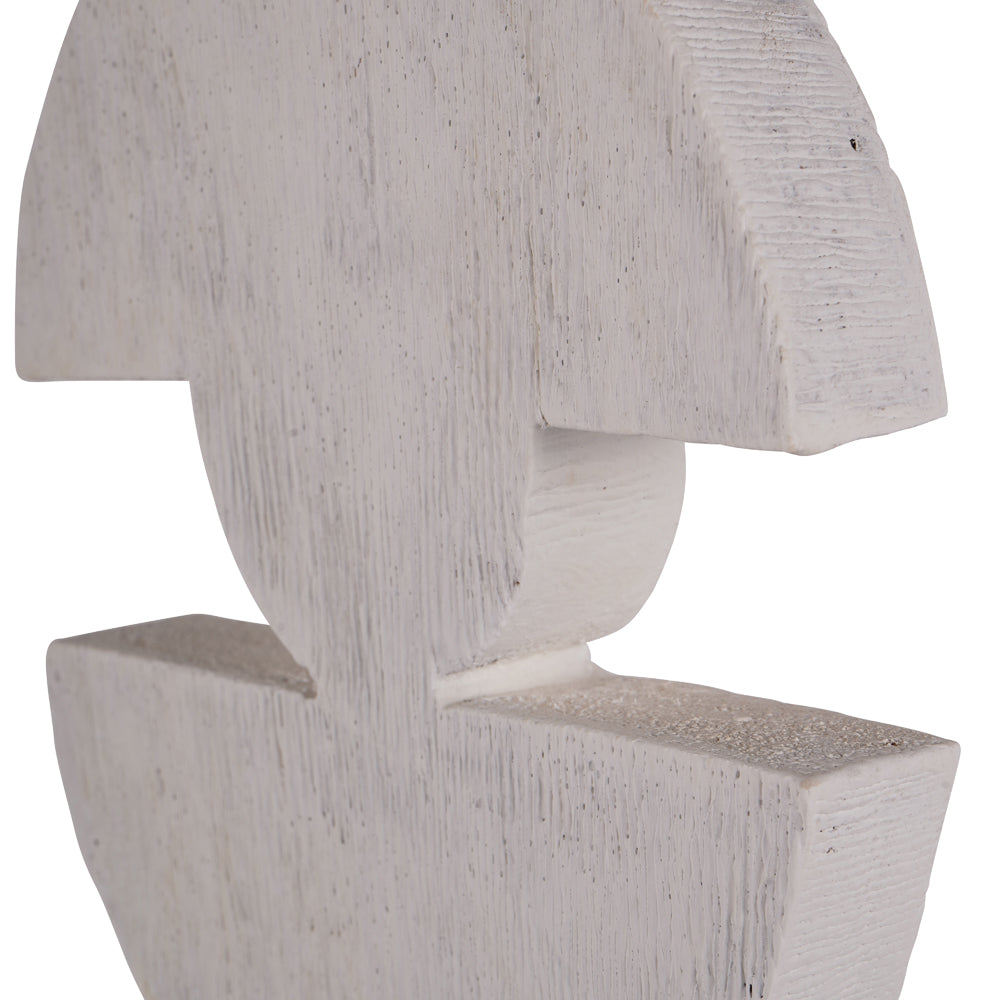 Libra Interiors Totem Sculpture on Stand White Large