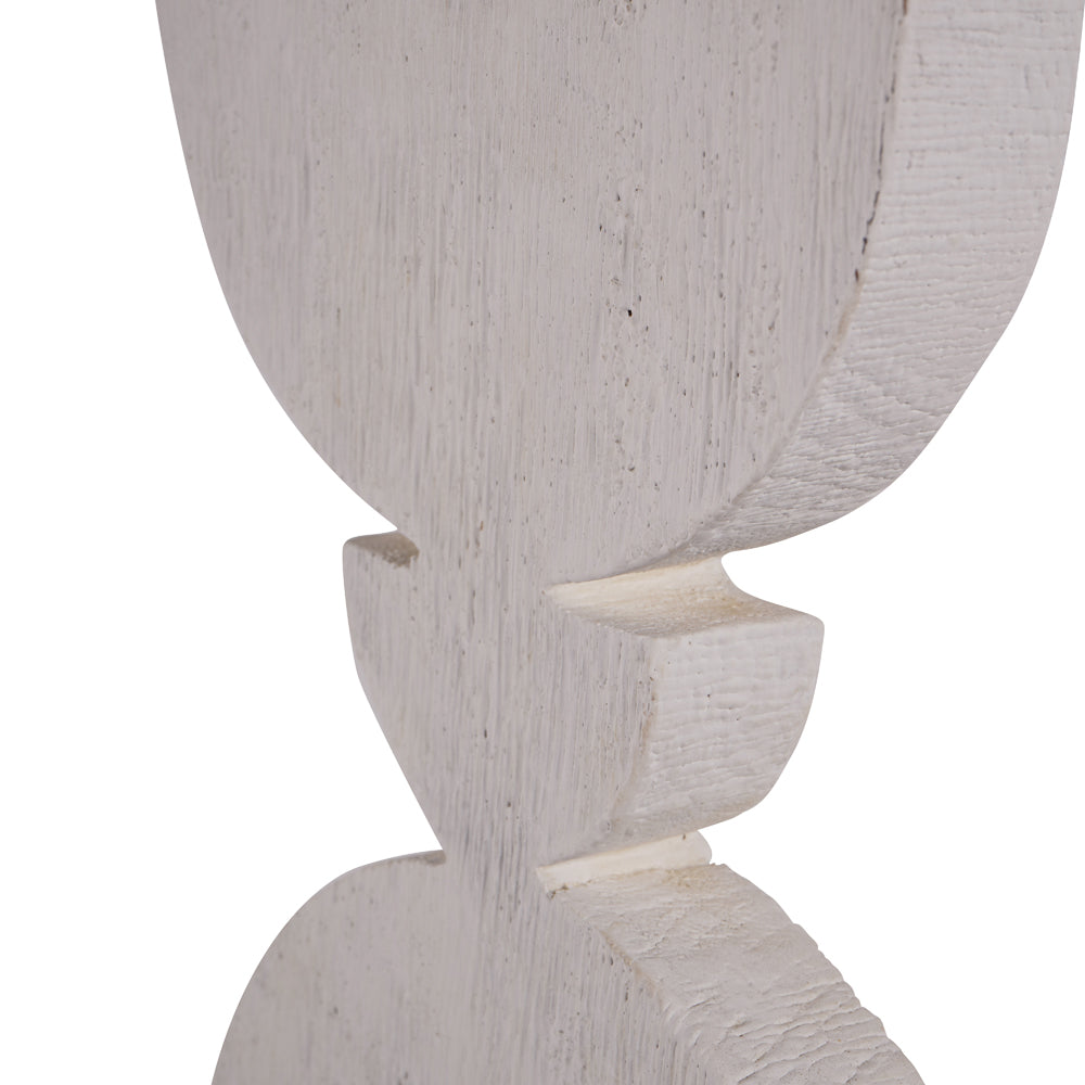 Libra Interiors Totem Sculpture on Stand White Small