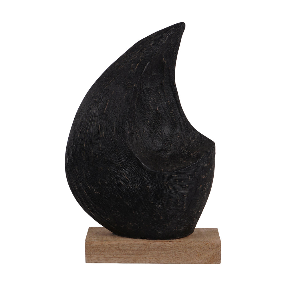 Libra Interiors Hand Carved Solid Wood Sculpture Black