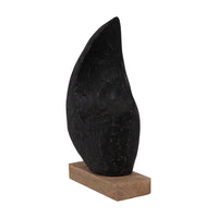 Libra Interiors Hand Carved Solid Wood Sculpture Black