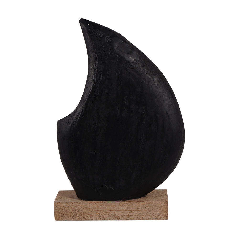 Libra Interiors Hand Carved Solid Wood Sculpture Black