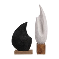 Libra Interiors Hand Carved Solid Wood Sculpture Black