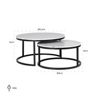 Richmond Set of 2 Lexington White Coffee Table