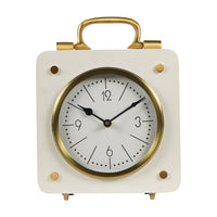 Libra Interiors Kimberley Cream & Gold Mantel Clock