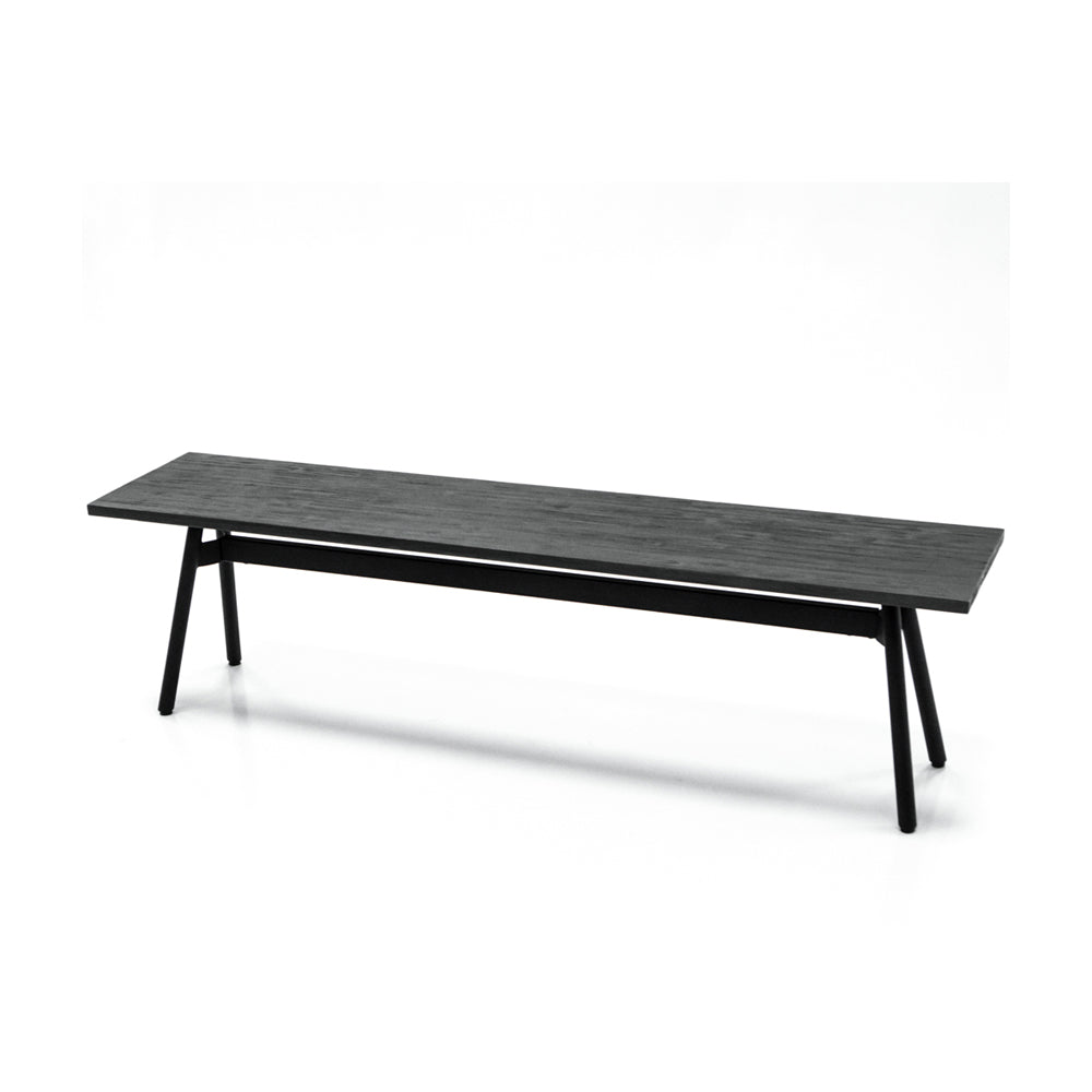 Libra Interiors Bronks Black Acacia Bench