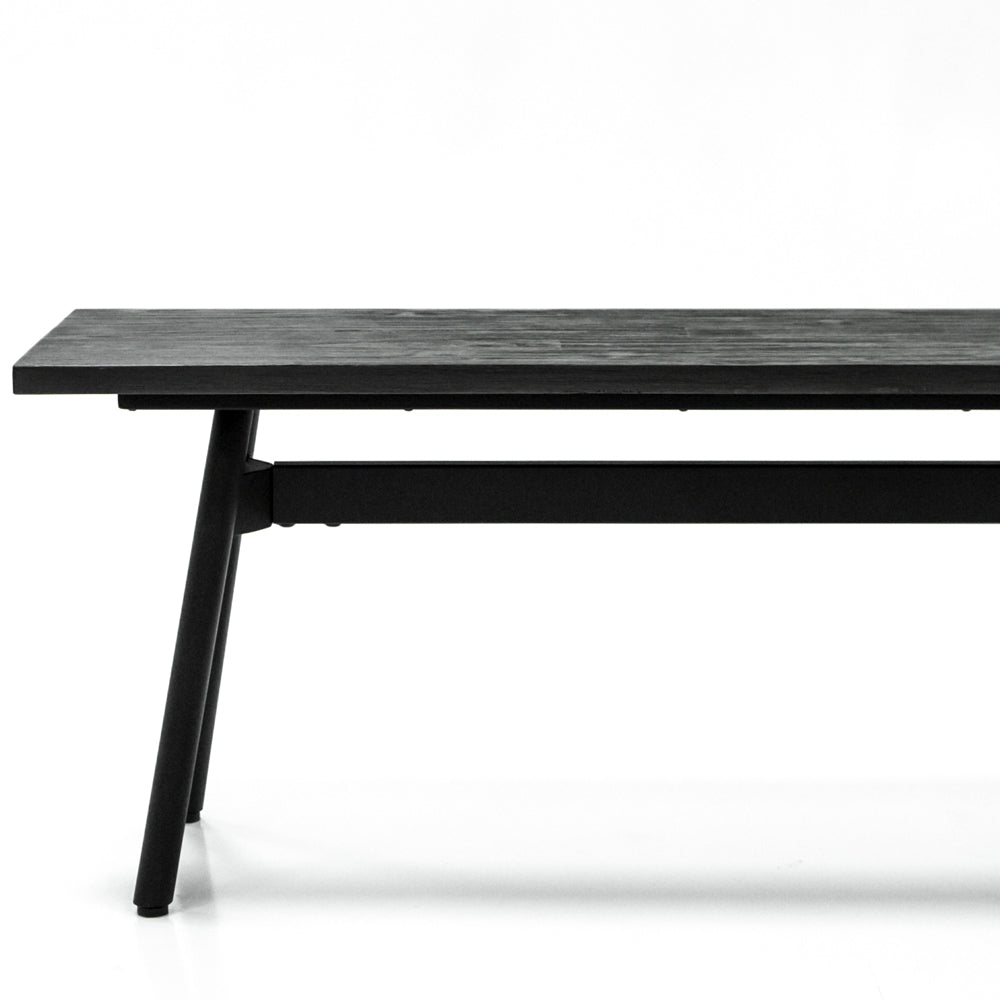 Libra Interiors Bronks Black Acacia Bench