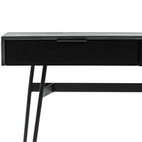 Libra Interiors Bronks Black Acacia 2 Drawer Console Table