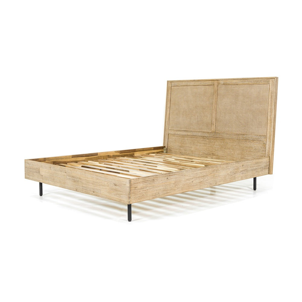 Libra Interiors Maddox King Size Bed in Natural