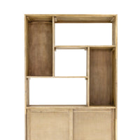 Libra Interiors Maddox Bookcase with Storage and 2 Sliding Doors