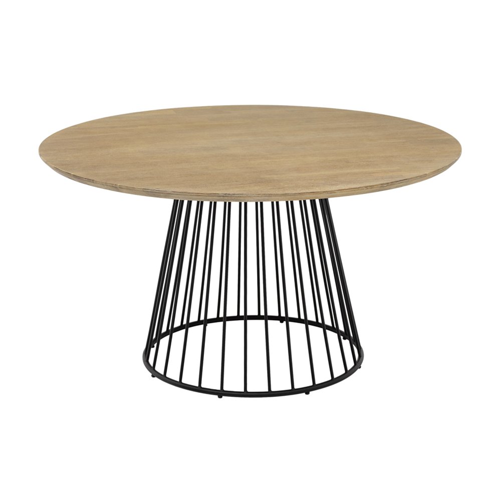 Libra Interiors Maddox Round Dining Table with Metal Base