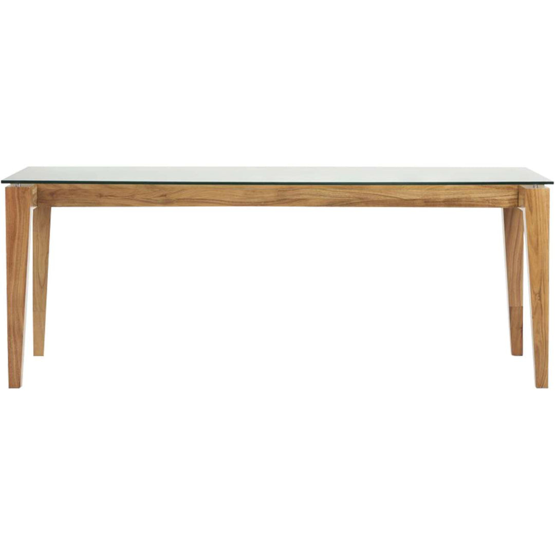 Sleaford Rectangular Dining Table 180cm - Glass & Oak Libra 1