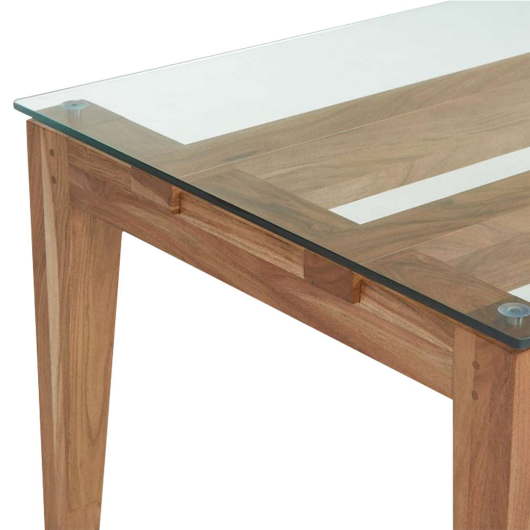 Sleaford Rectangular Dining Table 180cm - Glass & Oak Libra 4