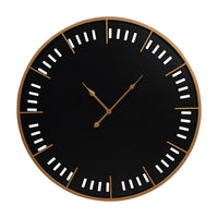 Libra Interiors Perforated Black & Gold Wall Clock