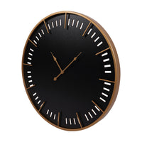 Libra Interiors Perforated Black & Gold Wall Clock