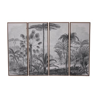 Libra Interiors Palm Tree Set of 4 Framed Canvas