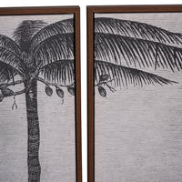 Libra Interiors Palm Tree Set of 4 Framed Canvas