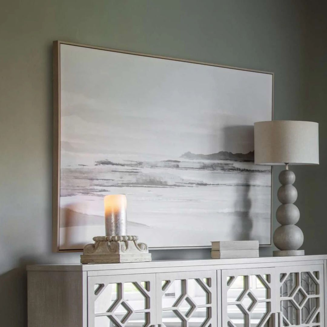 Blurred Seascape Framed Canvas Libra 2