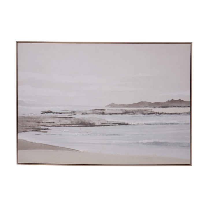 Blurred Seascape Framed Canvas Libra 1