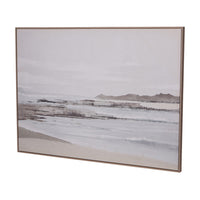 Libra Interiors Blurred Seascape Framed Canvas