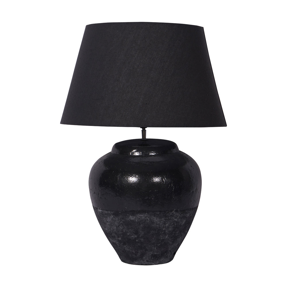 Skyline Terracotta Table Lamp - Black Libra 1