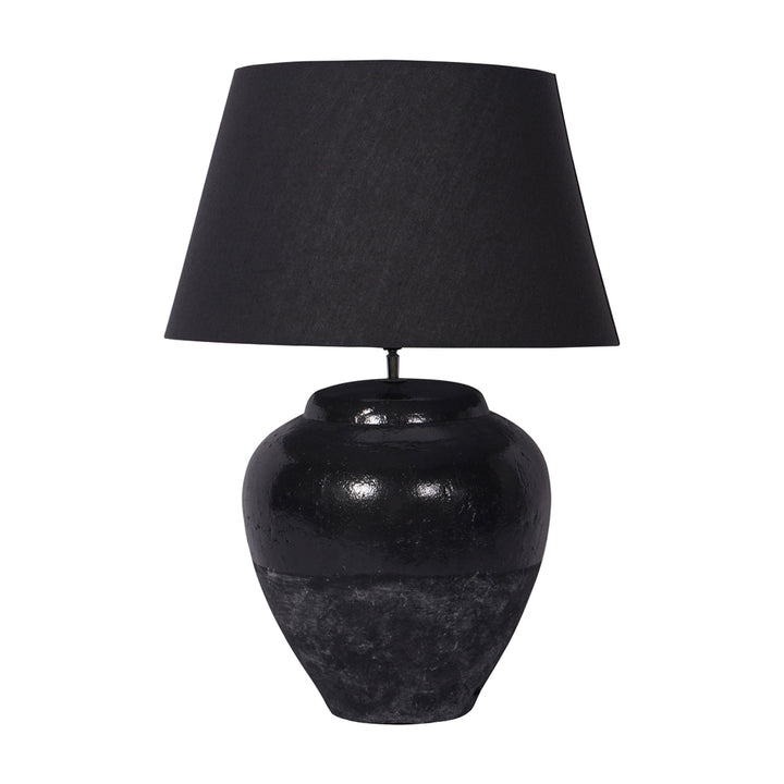 Skyline Terracotta Table Lamp - Black Libra 1