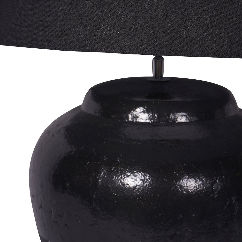 Libra Interiors Skyline Black Terracotta Table Lamp