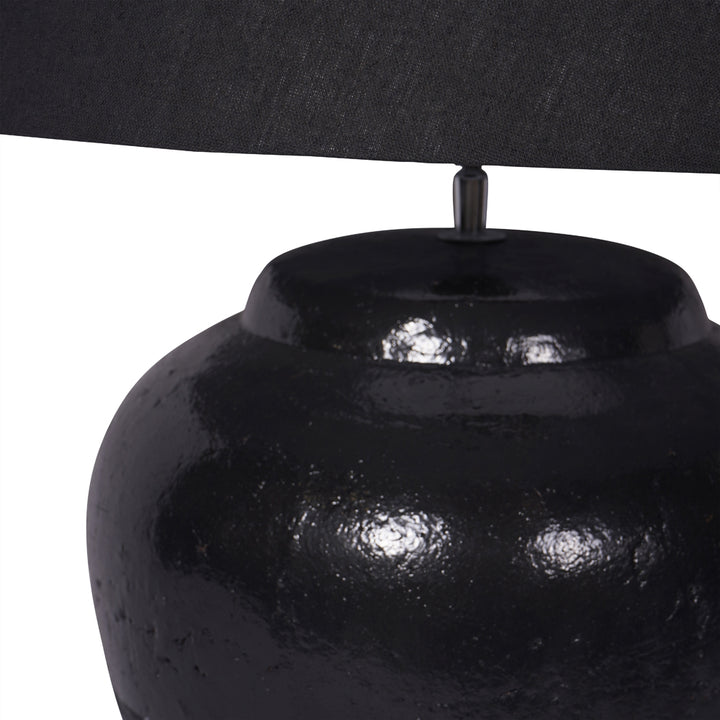 Skyline Terracotta Table Lamp - Black Libra 4