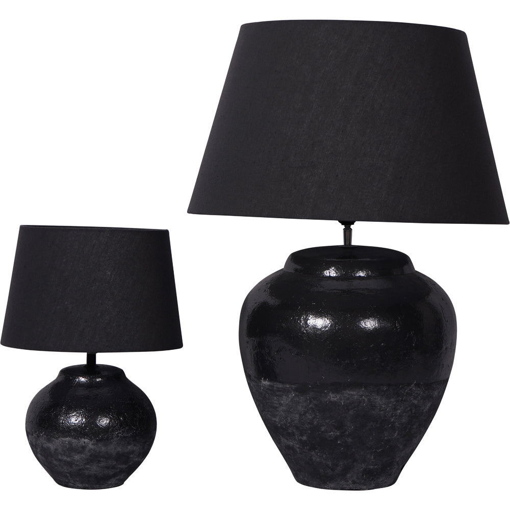 Skyline Terracotta Table Lamp - Black Libra 6