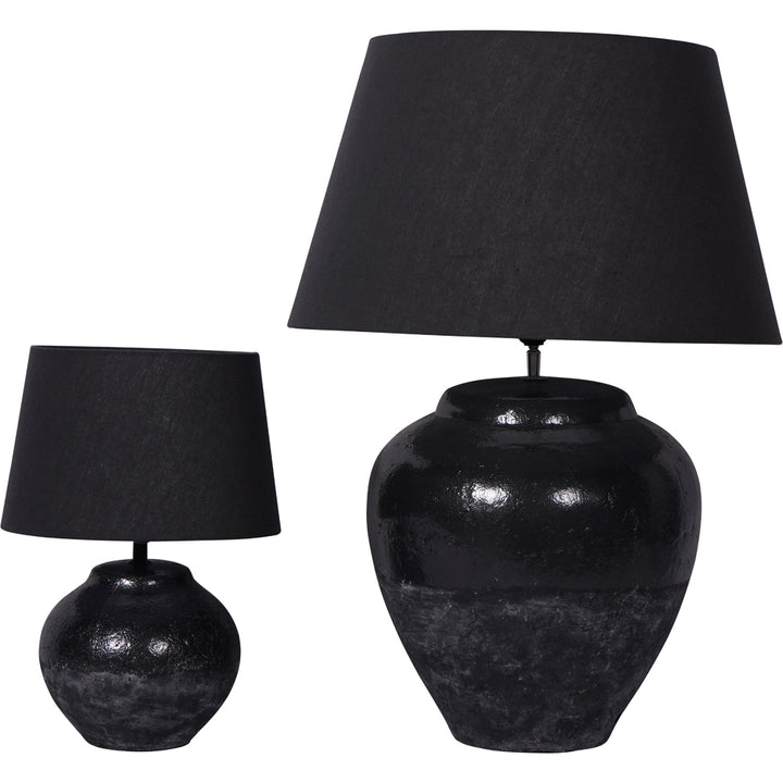 Skyline Terracotta Table Lamp - Black Libra 6