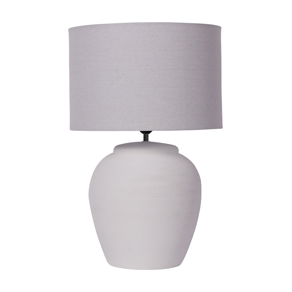 Libra Interiors Rhodes White Ceramic Lamp