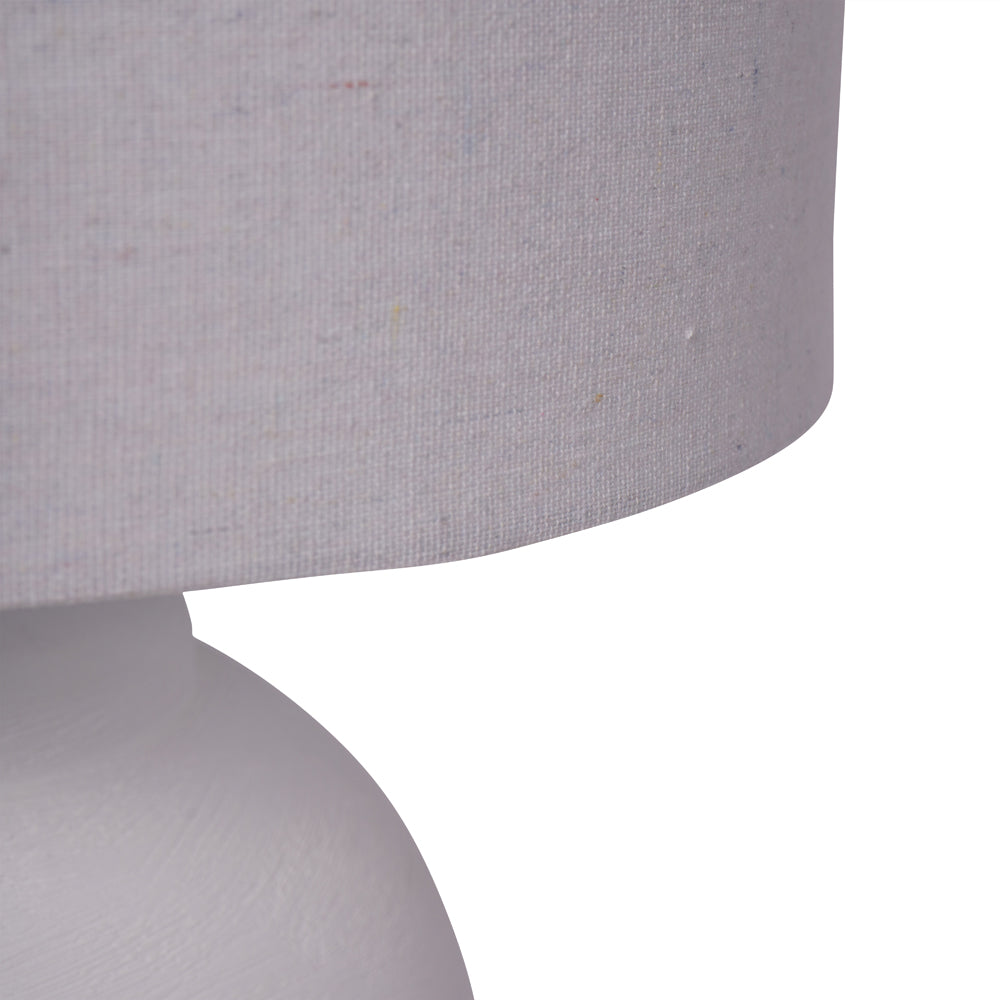 Libra Interiors Rhodes White Ceramic Lamp