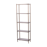 Libra Interiors Hylas Antique Copper & Ceramic 5 Tier Shelving Unit