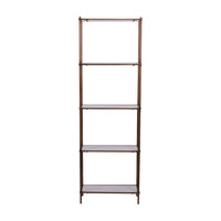 Libra Interiors Hylas Antique Copper & Ceramic 5 Tier Shelving Unit