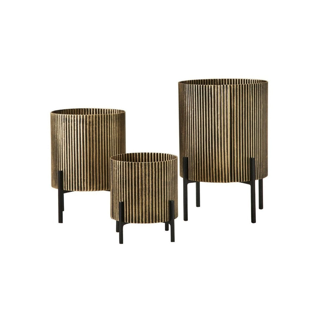 Set of 3 Corrugated Table Planters | Outlet Olivia's 1