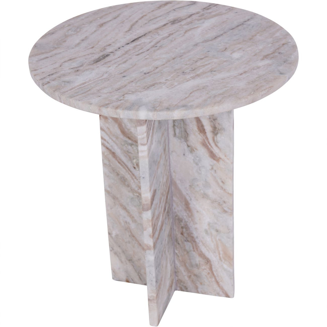 Marble Fantasy Side Table - Brown Libra 1
