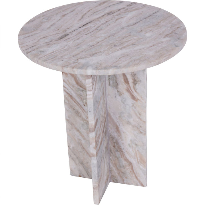 Marble Fantasy Side Table - Brown Libra 1