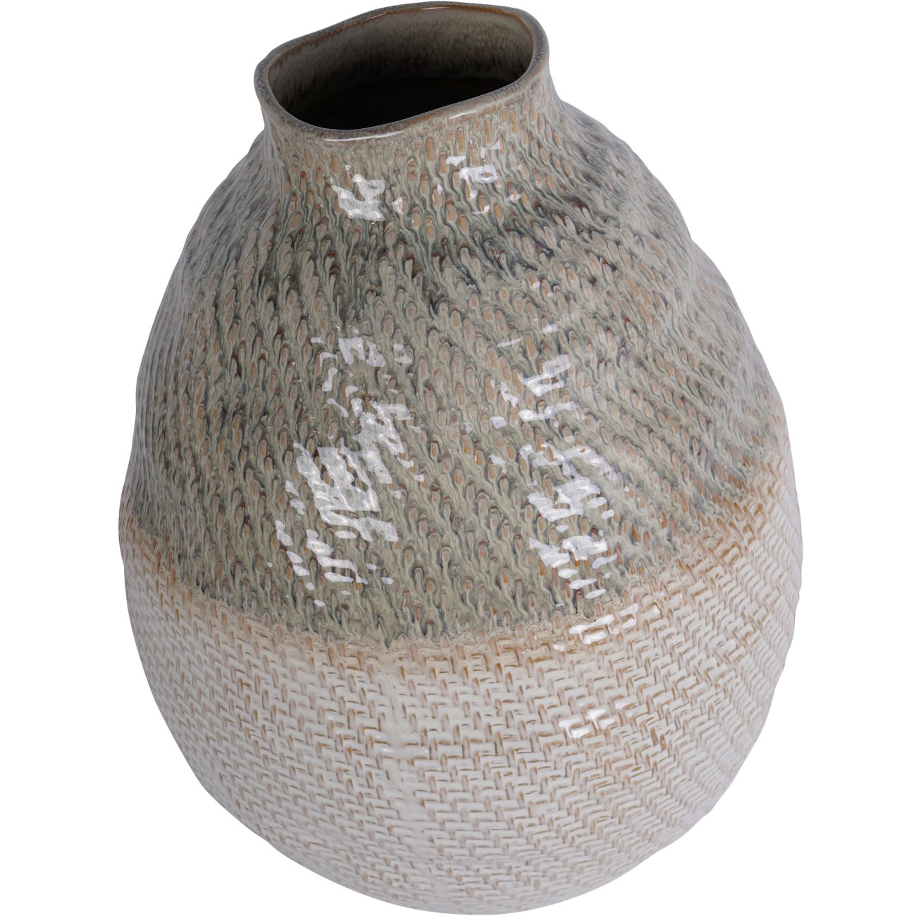 Libra Interiors Extra Large Ceramic Woven Vase