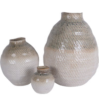 Libra Interiors Extra Large Ceramic Woven Vase