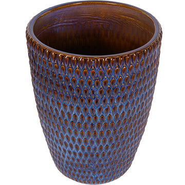 Libra Interiors Mediterranean XL Blue Ceramic Planter