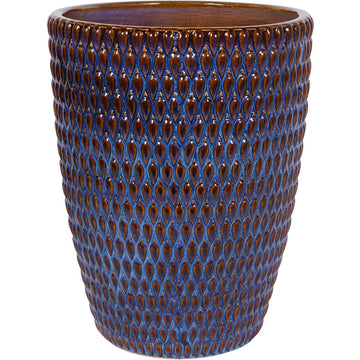 Libra Interiors Mediterranean XL Blue Ceramic Planter