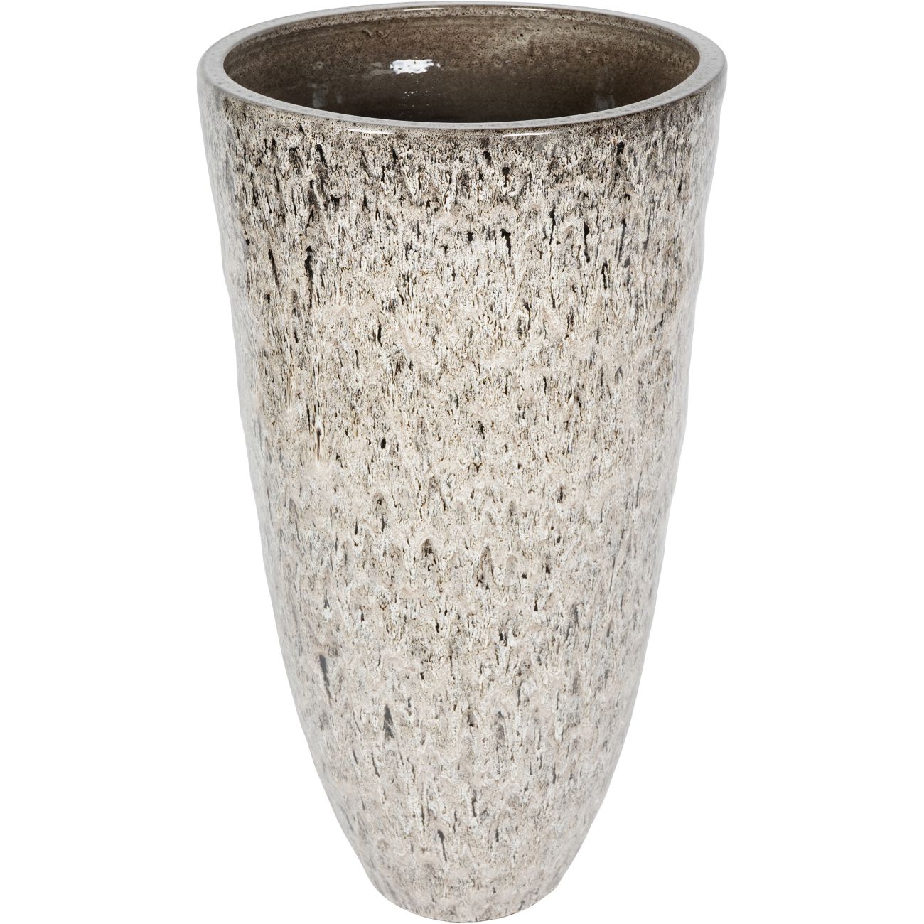 Libra Interiors Mederno XL Taupe Ceramic Tall Planter