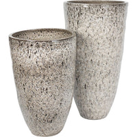 Libra Interiors Mederno XL Taupe Ceramic Tall Planter