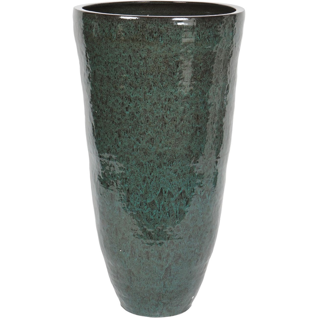 Mederno XL Ceramic Tall Planter - Green Libra 1