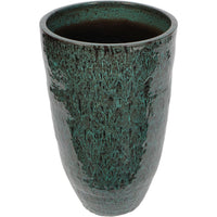 Libra Interiors Mederno Green Ceramic Tall Planter